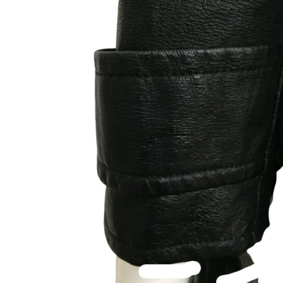 French Connection Size 0 Ladies Black Leather Jacket - Picture 9 of 16